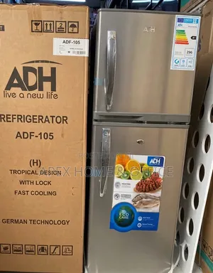 ADH Refrigerator 168L Double Door Silver