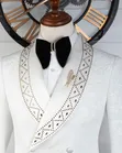 Daro Men's White & Black Embellished Formal Suit - 1