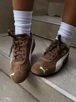 Puma Red and White Low-Profile Sneakers - 3