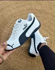 Puma Red and White Low-Profile Sneakers - 5