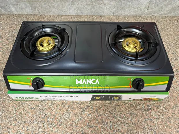 Manca Black Gas Stove (2 Burners) - 1