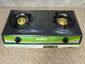 Manca Black Gas Stove (2 Burners)