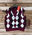 V Neck Sweater Vest - Rangi Nyingi - 1