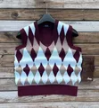 V Neck Sweater Vest - Rangi Nyingi - 3