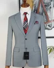 Fernando Light Grey Double Buttons Suit - 3