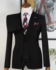 Fernando Double Button Smart Suit - Black - 4