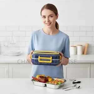 Electric Lunch Box 1.5L, 3 Grids, Steam & Cook