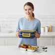 Electric Lunch Box 1.5L, 3 Grids, Steam & Cook - 1