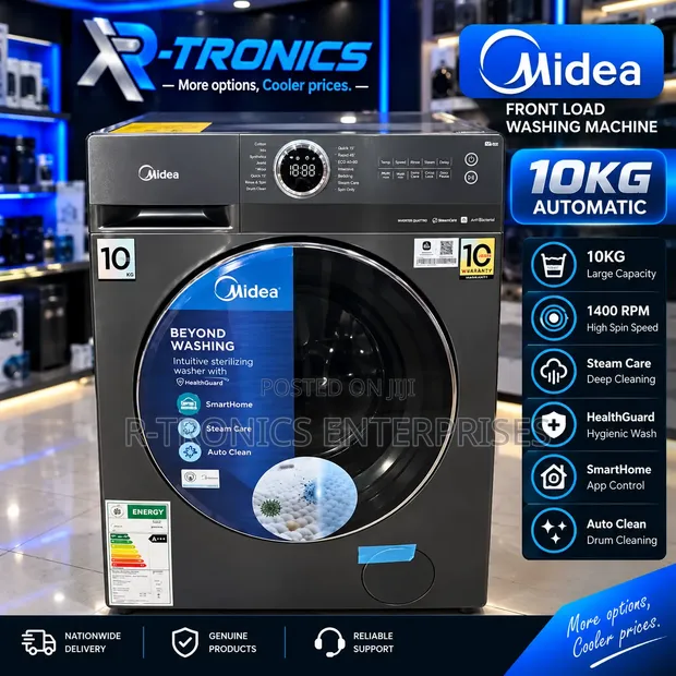 Midea 10kg Front-Load Washing Machine - 1