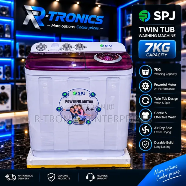SPJ 7kg Twin-Tube Washing Machine - 1