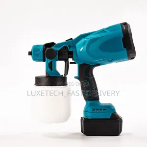 Cordless HVLP Paint Spray Gun 48V with 2 Batteries