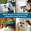 Cordless HVLP Paint Spray Gun 48V with 2 Batteries - 3
