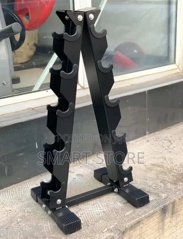 Bodyfit 5-Hole Heavy Duty Dumbbell Rack - 1