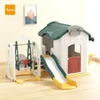 Swing Set Playhouse with Slide - 3