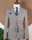 Joselino Men's Taupe Wool Suit - Brand New - 4