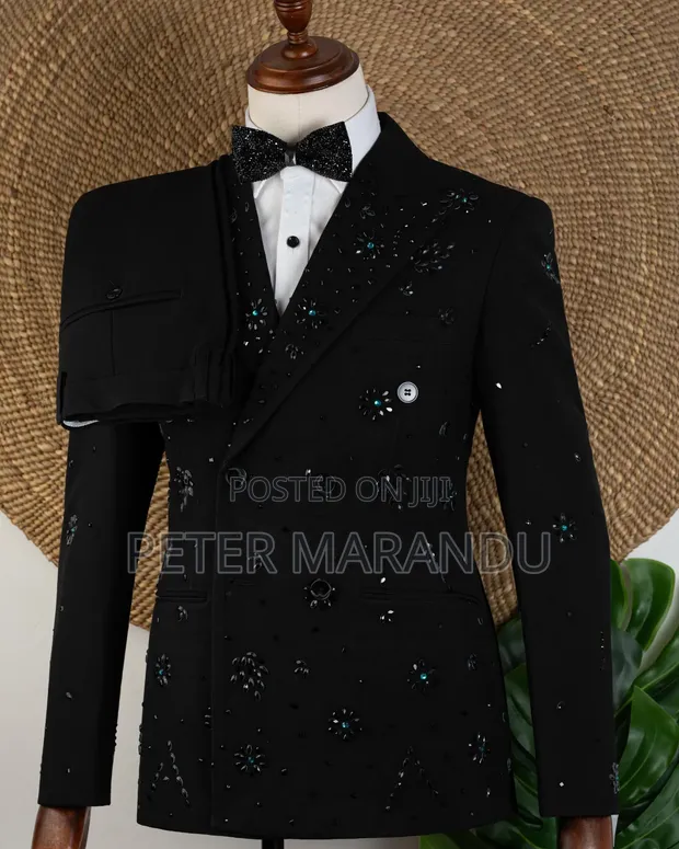 Tuxedo with Black Crystal Embellishments - 1