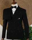 Tuxedo with Black Crystal Embellishments - 1
