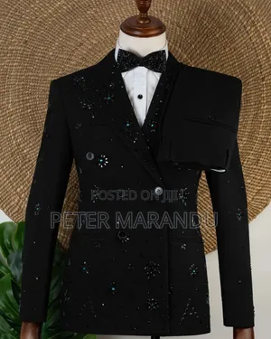 Tuxedo with Black Crystal Embellishments