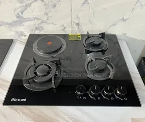 Skywood Gas Hob 3 Gas Burners + 1 Hot Plate 60x50cm