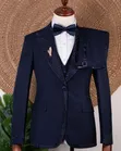 Joselino Men's Navy Blue 3-Piece Suit - Brand New - 2