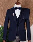 Joselino Men's Navy Blue 3-Piece Suit - Brand New - 3
