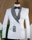 Joselino White Crystal Men's Wedding Suit - 1