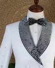 Joselino White Crystal Men's Wedding Suit - 4
