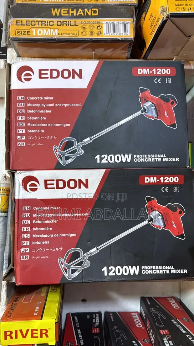 EDON DM-1200 Professional 1200W Electric Concrete Mixer - 1