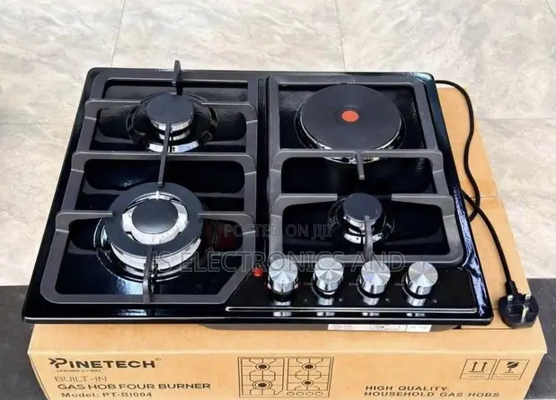 Pinetech Jiko Plate Tatu Gas Na Moja Umeme Cooker - 1