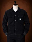 Levi's Black Corduroy Jacket with Flap Pockets - 1