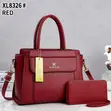 Pebbled Handbag Set with 2 Wallets - 1