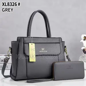 Pebbled Handbag Set with 2 Wallets