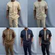 Men's Embroidered 2-Piece Set - 3