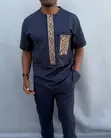 Men's Embroidered 2-Piece Set - 4
