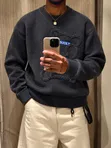 Levi's Grey Forest & Deer Patterned Crewneck Sweater - 2