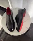 Men's Classic Black Leather Oxford Shoes - Red Sole - 2