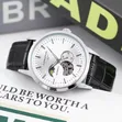Longines Automatic Watch - Uso Nyeupe, Mkanda Mweusi - 1