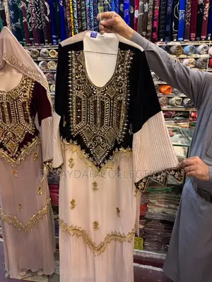 Brand New Blue Jalabiya - Schiffon & Velvet