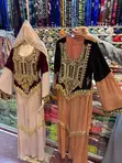 Brand New Blue Jalabiya - Schiffon & Velvet - 5