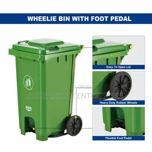 Dustbin 240L na Magurudumu 2 na Pedal ya Chuma