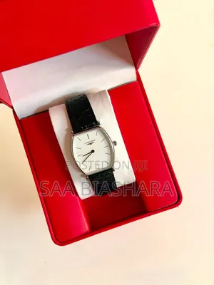 Longines Classic Watch - Mkanda Mweusi Wa Ngozi, Uso Nyeupe