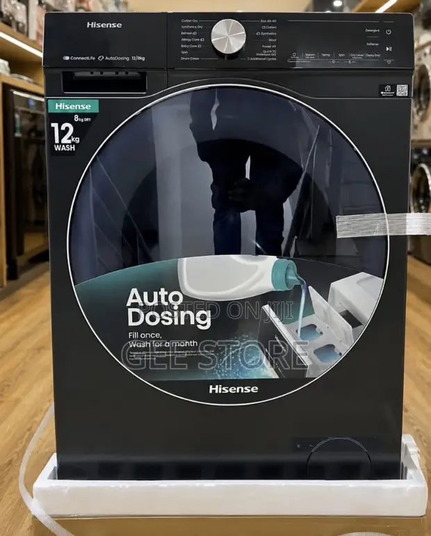 Hisense 12kg Mashine ya Kufulia na Kukausha - Auto Dosing - 1