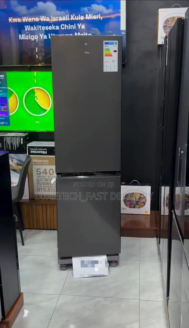 TCL Friji/Friza Mlango Mbili 256 Litres - A+ Combi Refrigerator - 1