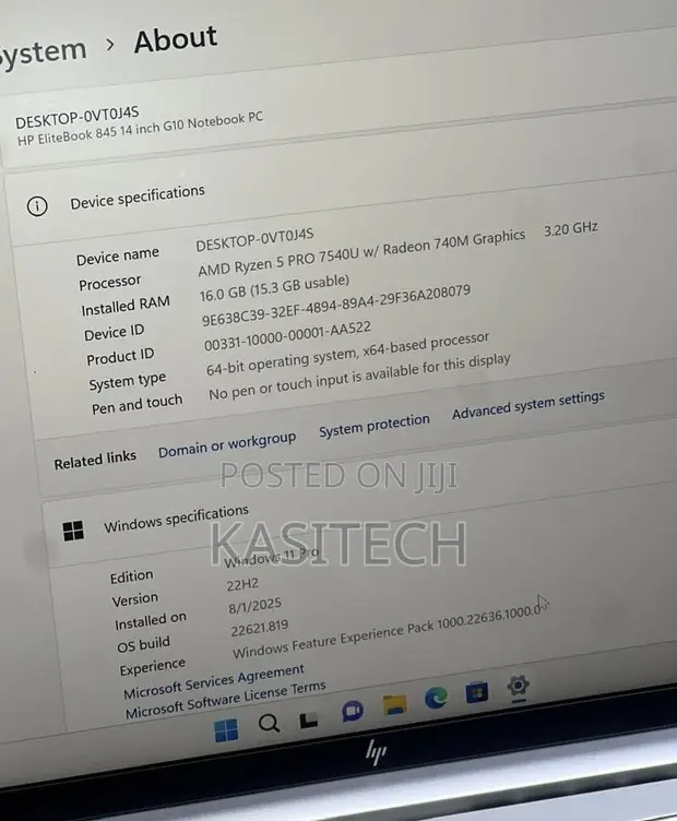 Laptop Mpya HP EliteBook 845 G10 - 16GB RAM, 256GB SSD - 1