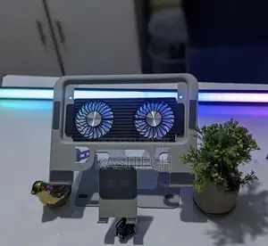 3-in-1 Laptop Stand with Cooling Fans & Phone Holder