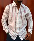 Lee Shati la Mikono Mirefu ya Mistari Nyeupe na Nyeusi kwa Wanaume - 2