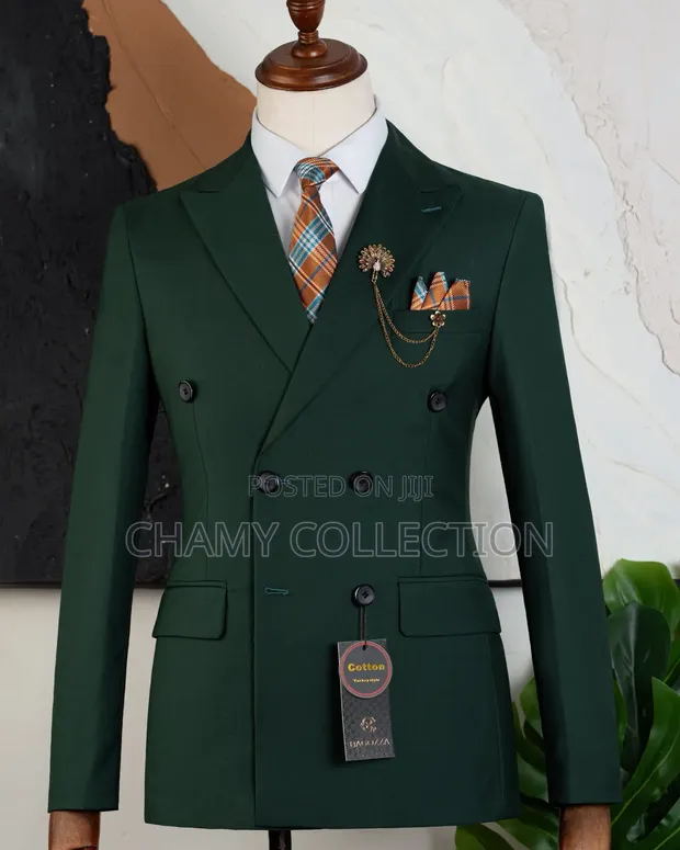 Men's Tan Six-Button Suit - 1