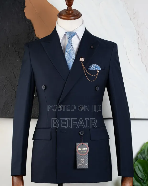 Fernando Double Breasted Suit - Dark Blue - 1