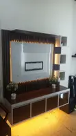 TV Showcase with LED Lights and Wall Mount - 2