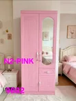 2-Door Wardrobe Model 9882 - Pink - 1